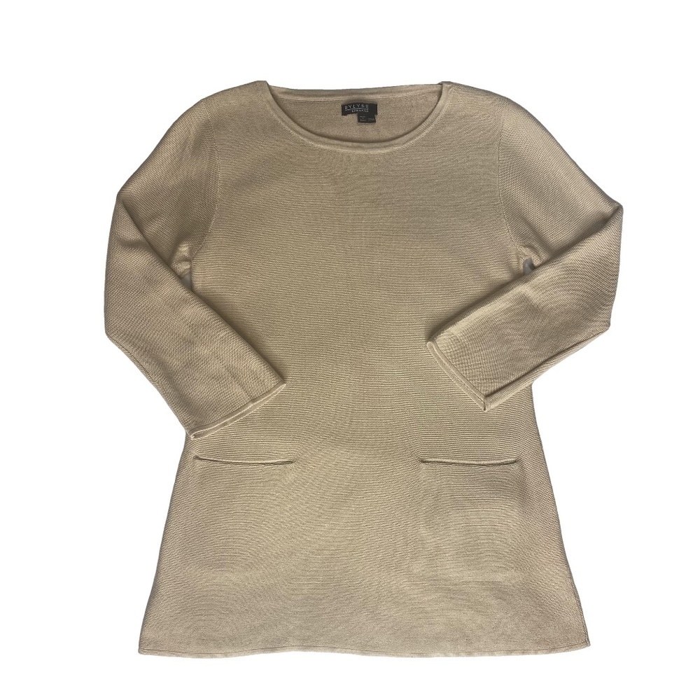 BYLYSE SPENARD Cream Cotton Modal Pocket Tunic Top‎ Quiet Luxury XS - Picture 8 of 16